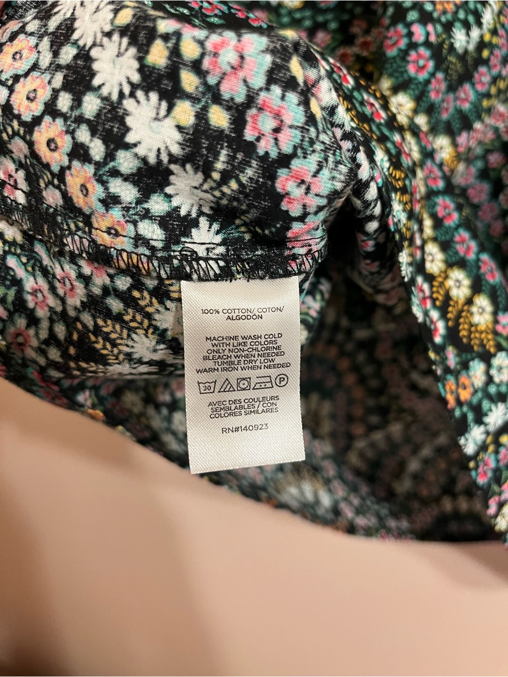 LOFT Garden Dobby Tie Back Ruffle Blouse - Picture 7 of 7